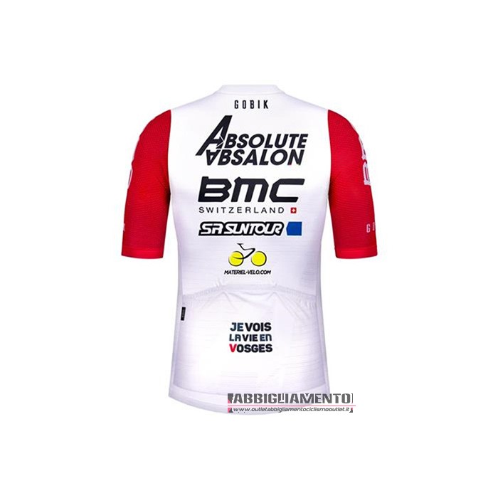 Abbigliamento BMC Absolute Absalon 2020 Manica Corta e Pantaloncino Con Bretelle Bianco Rosso - Clicca l'immagine per chiudere